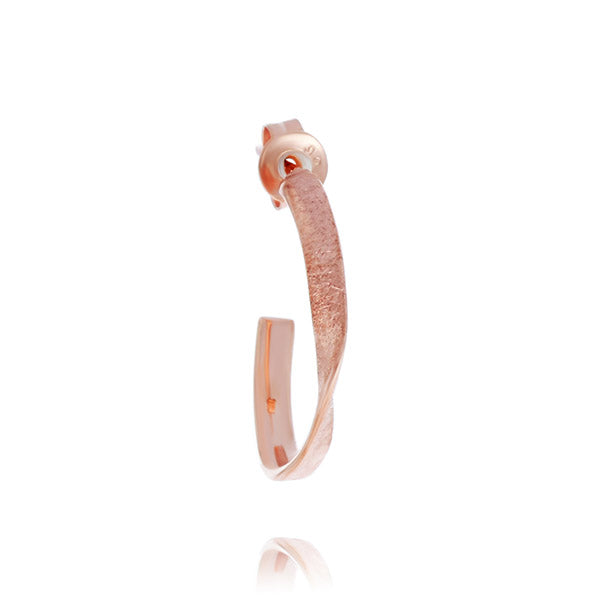 Rose Gold Plated Single Twist Hoops