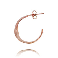 Rose Gold Plated Single Twist Hoops