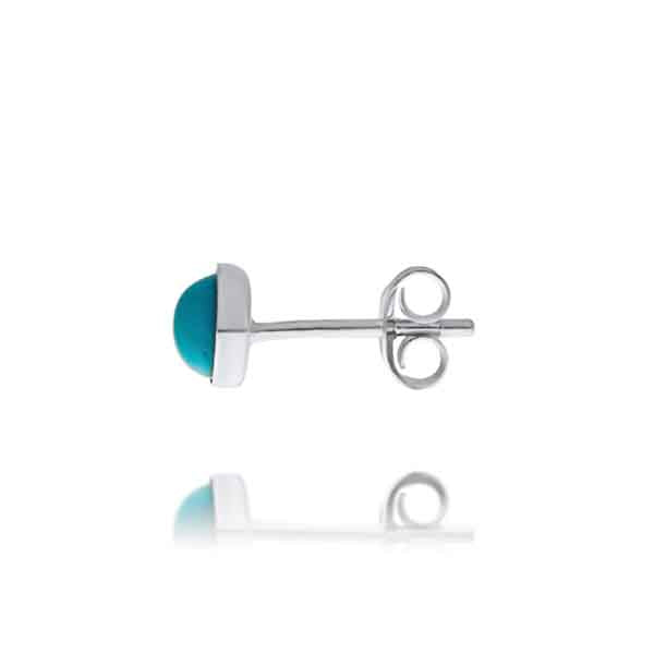 Silver Small Turquoise Cabachon Studs