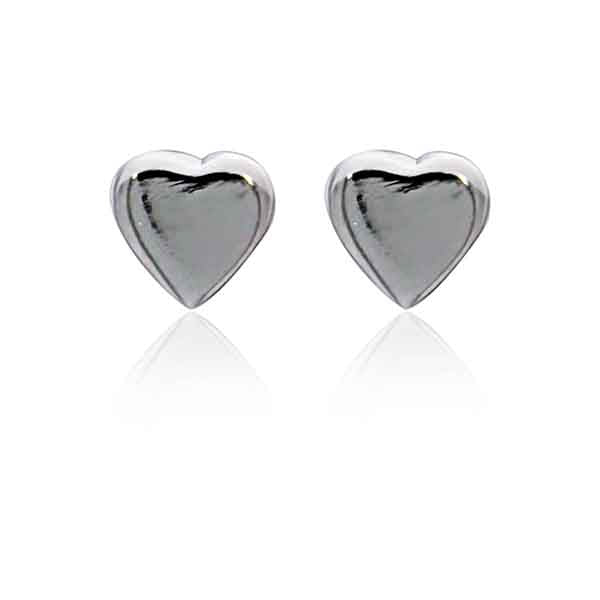 Onatah Sterling Silver Tiny Heart Stud Earrings