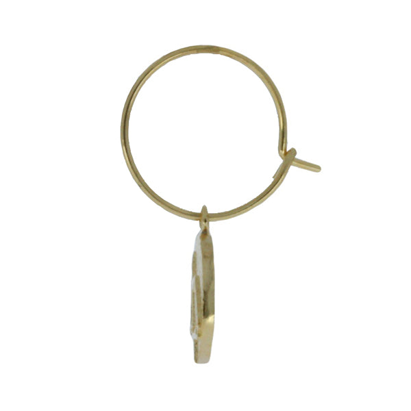 Mojo Gold Hoop Earring With Egyptian Dog