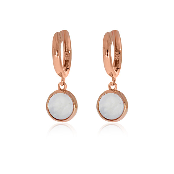 Rose Mother Of Pearl Drop Earring