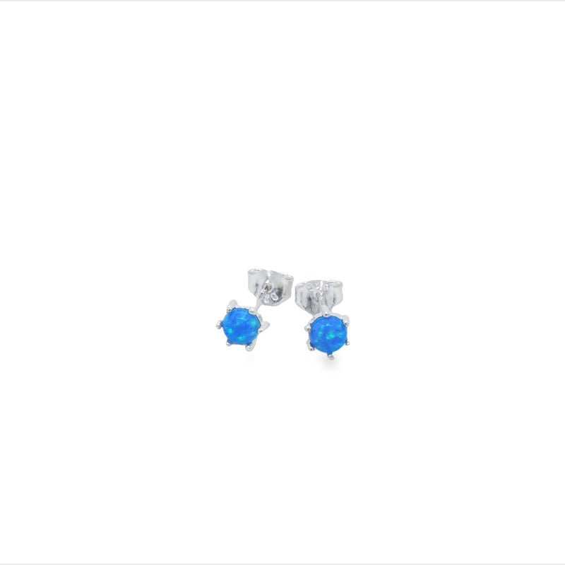 Onatah Sterling Silver Blue Opalite Stud Earrings