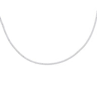 Silver Diamond Cut Curb Chain - 55cm